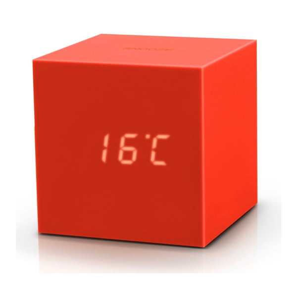Oranžna LED budilka Gingko Gravity Cube-image-3