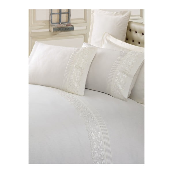 Bombažno posteljno perilo z rjuho za zakonsko posteljo Sincero, 200 x 220 cm