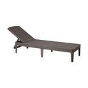 Rjav vrtni ležalnik iz umetnega ratana Jaipur – Keter