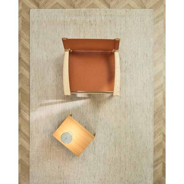 Kremno bela ročno tkana volnena preproga 160x230 cm Dalena – Kave Home-image-1