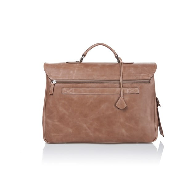 Konjak rjava moška aktovka iz telečjega usnja Ferruccio Laconi Brief-image-2