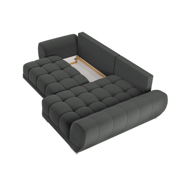 Temno siva sedežna garnitura Windsor & Co Sofas Cloudlet, desni kot-image-4