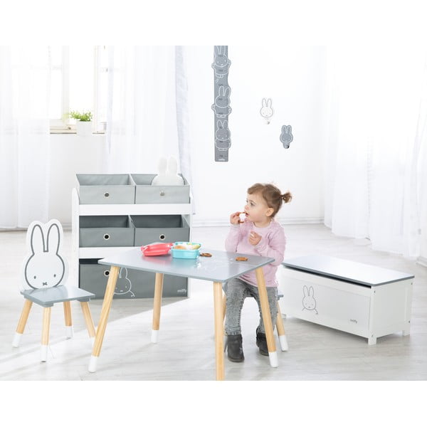 Bel/siv otroški organizator za igrače 63,5x29,5x60 cm Miffy – Roba-image-1