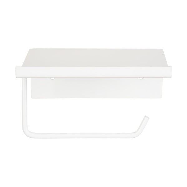 Belo kovinsko držalo za toaletni papir z namestitvijo brez vrtanja in s polico Desulo – Wenko-image-2