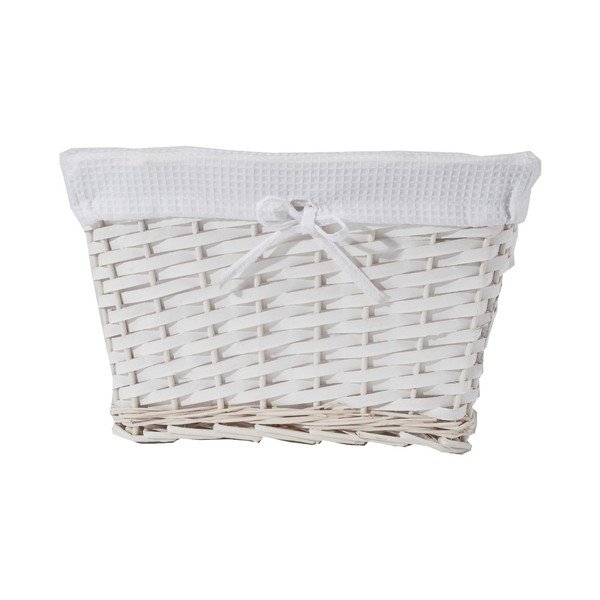 Bela pletena košara Compactor Lina, širina 39 cm-image-1