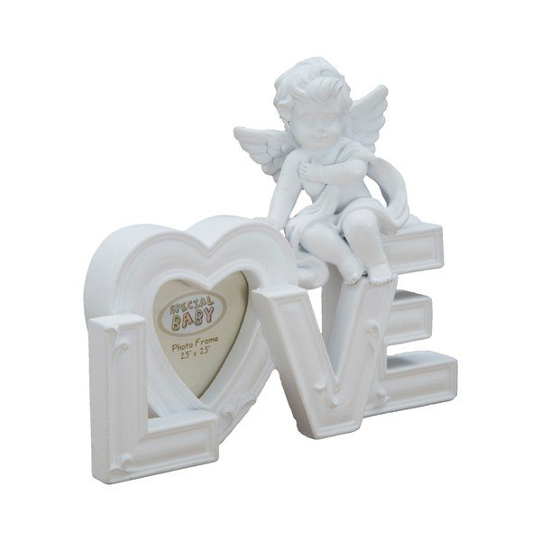 Bela dekoracija s fotografskim okvirjem Mauro Ferretti Baby Love, za fotografijo 5 x 5 cm-image-3
