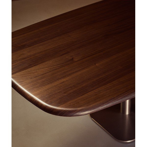 Jedilna miza v orehovem dekorju 110x220 cm Melvar – Kave Home-image-2