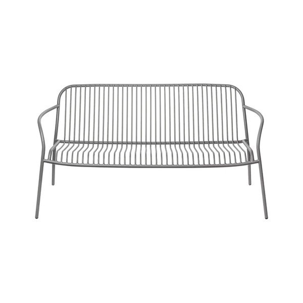Siva kovinska vrtna klop Yua Wire – Blomus