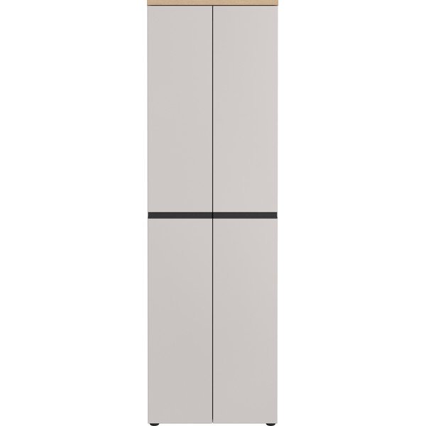Sivo-bež/v svetli naravni barvi garderobna omara 59x194x41 cm Cormano – Germania-image-4