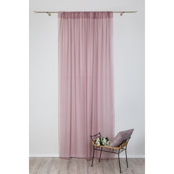 Rožnata prosojna zavesa 140x245 cm Voile – Mendola Fabrics
