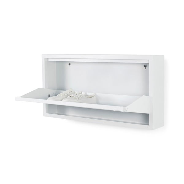 Bela kovinska preklopna omarica za čevlje 75x37,5x12,5 cm Billy – Spinder Design-image-2