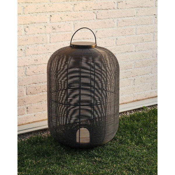 Črna LED zatemnitvena namizna svetilka (višina 55 cm) Saranella – Kave Home-image-1