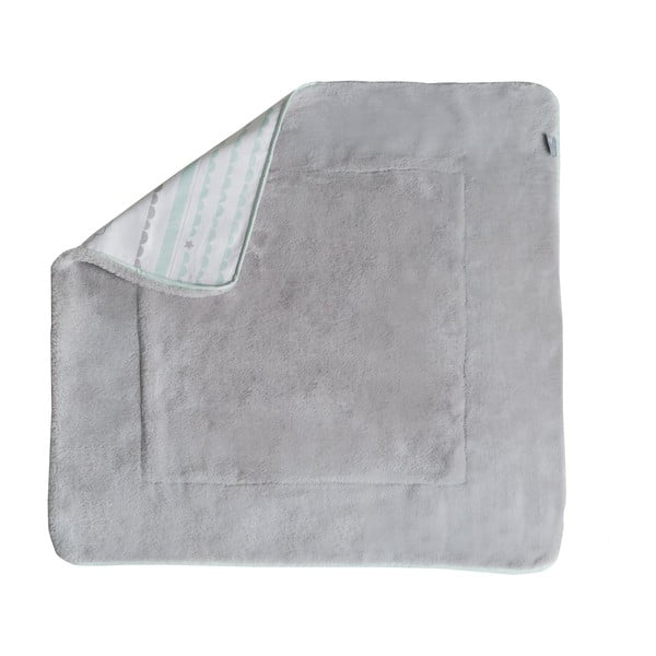 Bela/mentolno zelena otroška odeja iz mikropliša 80x80 cm Happy Cloud – Roba-image-2