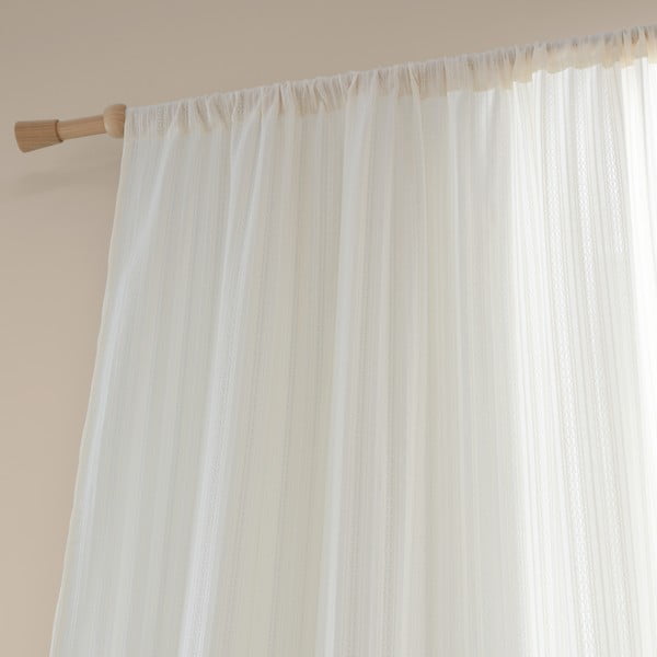 Bela bombažna prosojna zavesa 140x137 cm Zofia Broderie Anglaise – Pineapple Elephant