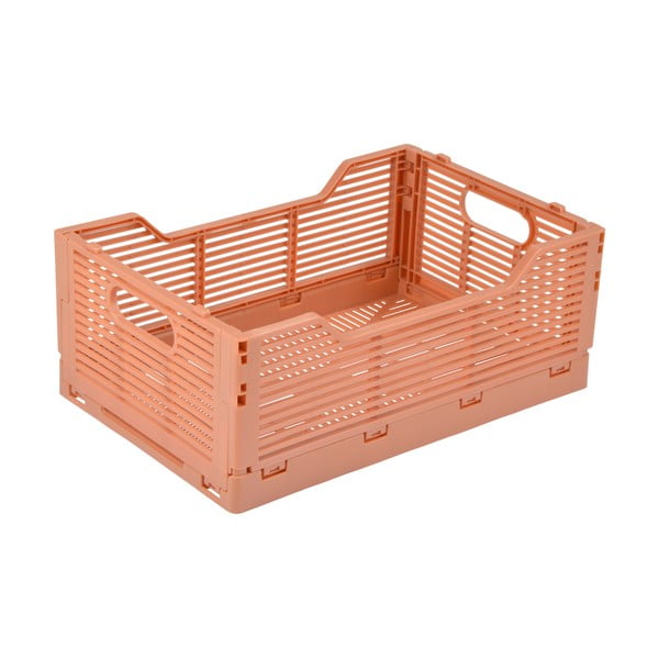 Rožnato-oranžna plastična škatla za shranjevanje 40x30x17 cm – Homéa