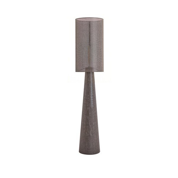 Rjava stoječa svetilka s tekstilnim senčilom (višina 180 cm) Micky – Light & Living