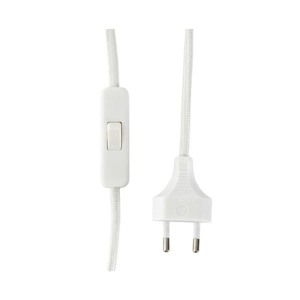 Bela/v sijajno srebrni barvi tekstilna namizna svetilka (višina 38 cm) Connie – Ellos Home-image-4