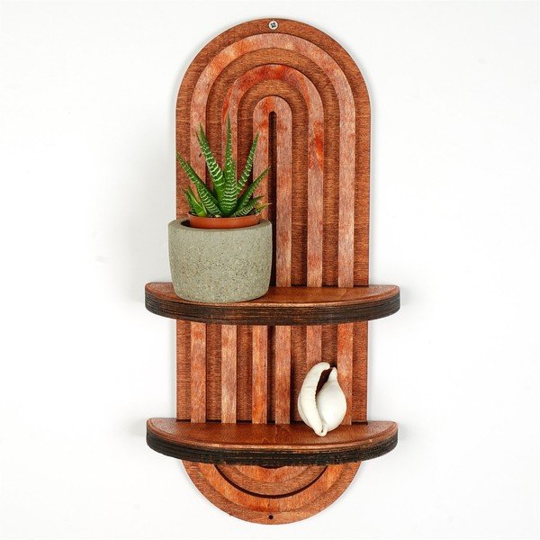 Svetlo rdeča večnivojska polica 20 cm Raf – Kalune Design-image-1