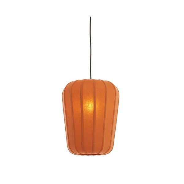 Viseča svetilka v barvi terakote s tekstilnim senčilom ø 10 cm Bibury – Light & Living-image-1