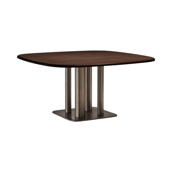 Jedilna miza v orehovem dekorju 150x150 cm Melvar – Kave Home