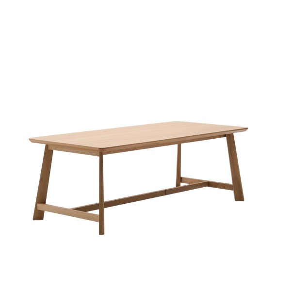 Jedilna miza z mizno ploščo v hrastovem dekorju 100x220 cm Idun – Kave Home
