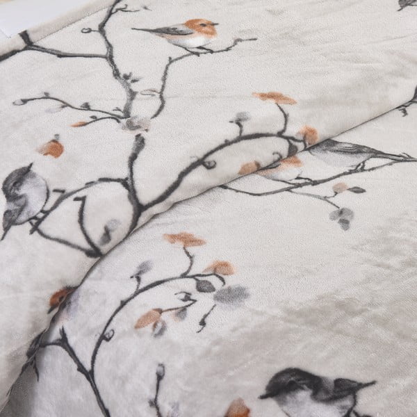 Siva enojna posteljnina iz mikropliša 140x200 cm Ronja – My House-image-1