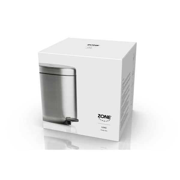 Koš za smeti s pedalom iz nerjavečega jekla v mat srebrni barvi 4 l Ume – Zone-image-2