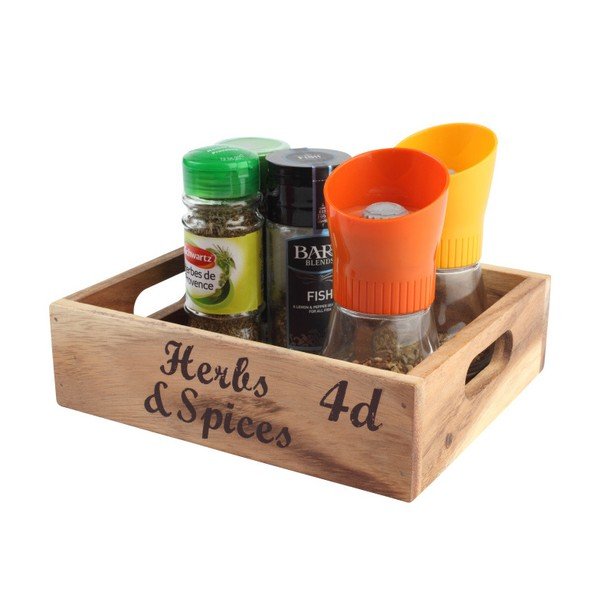 T&G Woodware Baroque Herbs & Spice lesena prenosna posoda-image-1