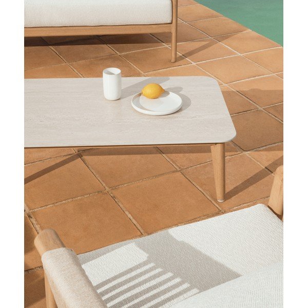 Bež aluminijasta vrtna garnitura za 4 osebe Sirte – Kave Home-image-2