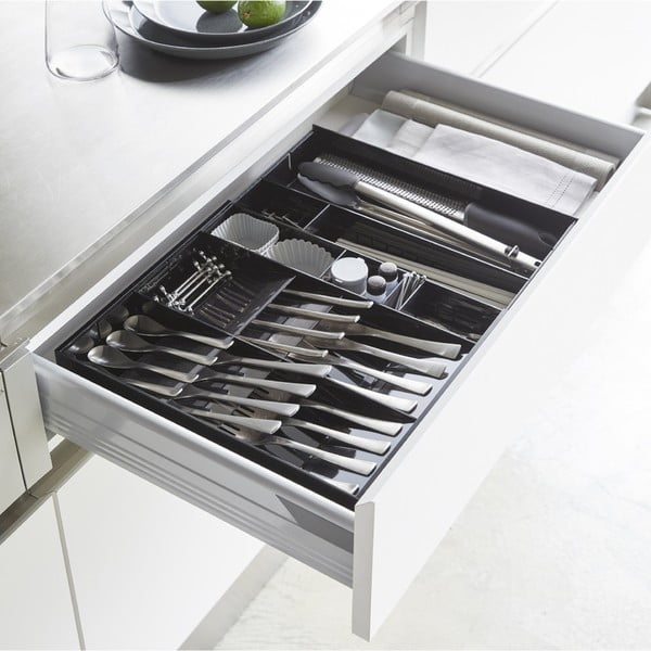 Črn plastični organizator za predal 47,5 x 35 cm - YAMAZAKI-image-1