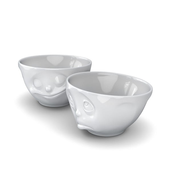 Komplet 2 belih porcelanastih skled 58products, prostornina 200 ml-image-3