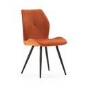 Oranžni jedilni stoli iz rebrastega žameta v kompletu 2 ks Adaya – Marckeric