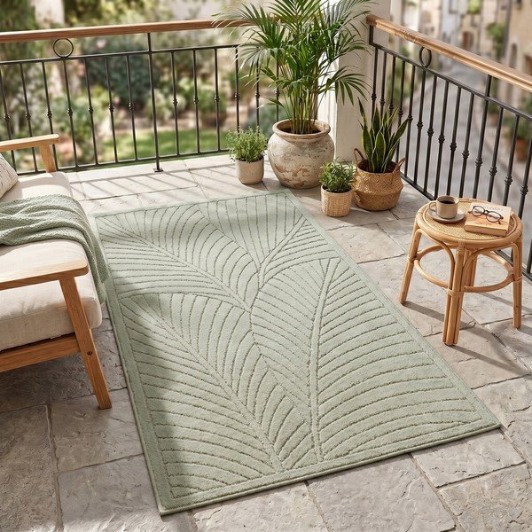 Zelen zunanji in notranji tekač 80x250 cm Nova 1203 – Ayyildiz Carpets-image-1