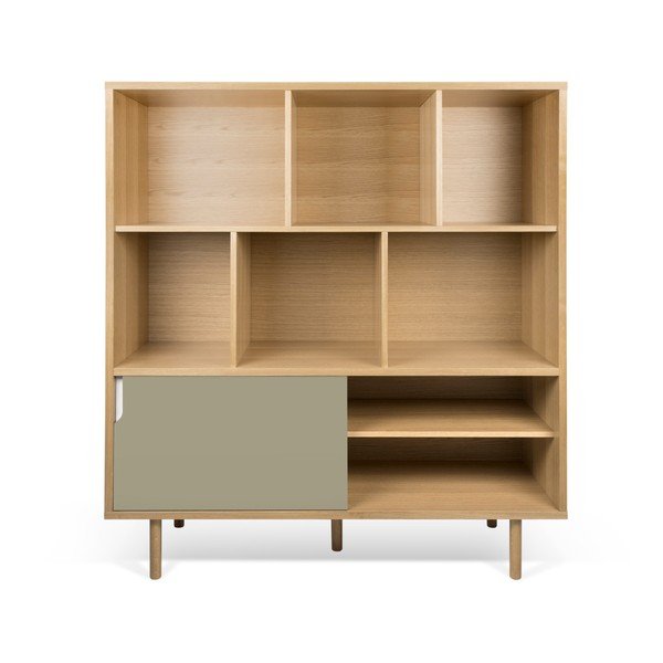 Bela in siva TemaHome Dann Oak garderobna omara-image-2