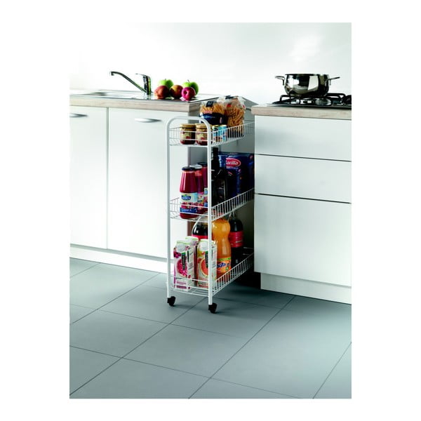 Mobilni regal s tremi policami Metaltex Laundry, 23 x 84 cm-image-2