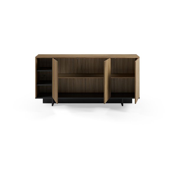 Črna/v naravni barvi omarica v hrastovem dekorju 170x80x40 cm Cequoia – Marckeric-image-3