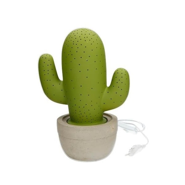 Zelena porcelanska svetilka v obliki kaktusa Brandani Cactus