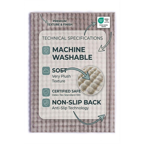 Bež pralna preproga 150x230 cm Bubble Emarald – Mila Home-image-4
