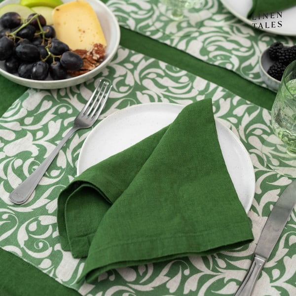 Laneni prtički v kompletu 2 ks 40x40 cm True Green – Linen Tales-image-1