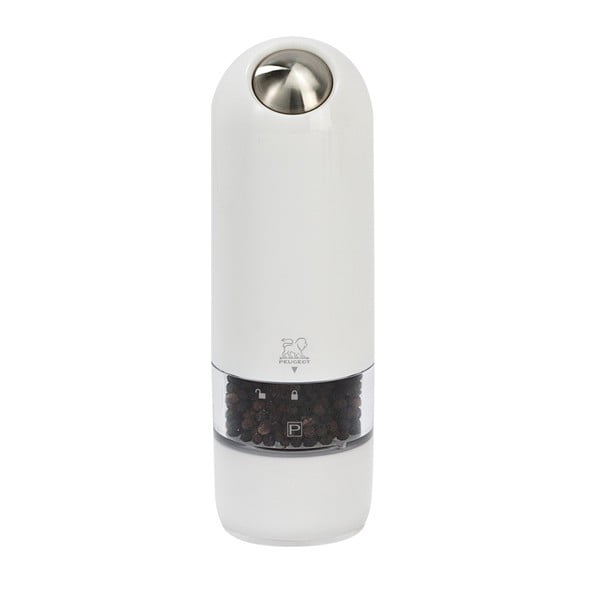 Beli električni mlinček za poper Peugeot Alaska, višina 17 cm