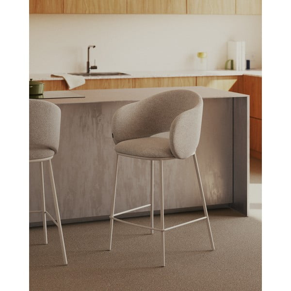 Slonokoščen barski stol (višina sedeža 65 cm) Maina – Kave Home-image-1