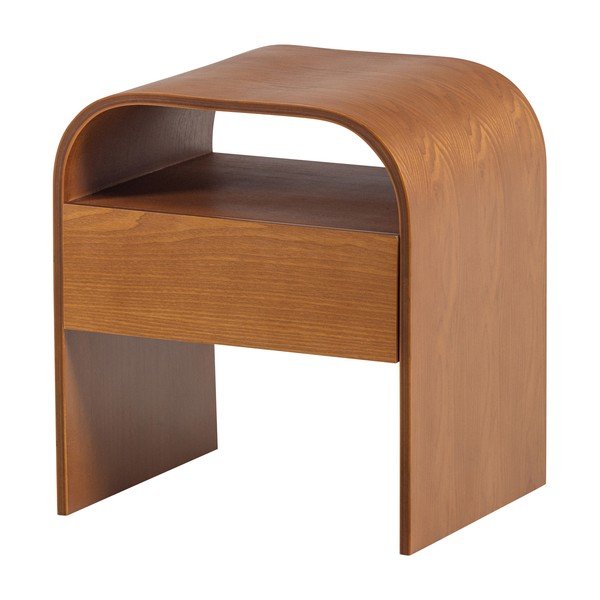 Nočna omarica s policami v naravni barvi Momo – WOOOD