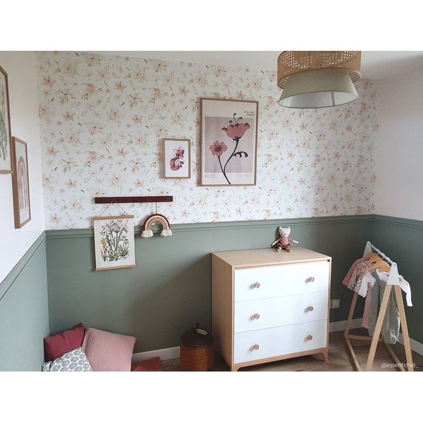 Otroška tapeta 10 m x 50 cm Watercolour Flowers – Lilipinso-image-1