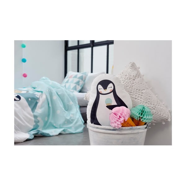 Vzglavnik iz čistega bombaža Happynois Penguin, 40 x 30 cm-image-2