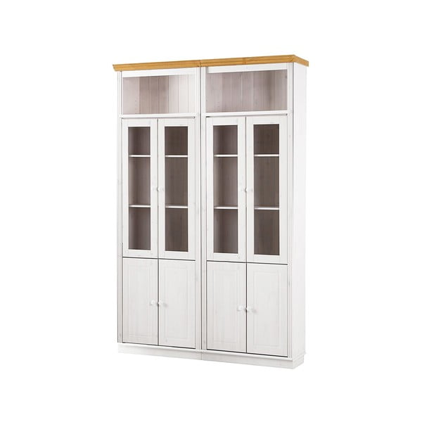 Bela vitrina iz masivnega bora 148x223 cm Anita – Støraa-image-1