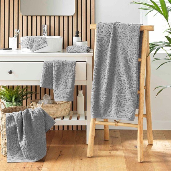 Siva bombažna brisača iz frotirja 70x130 cm Madeira – douceur d'intérieur-image-3