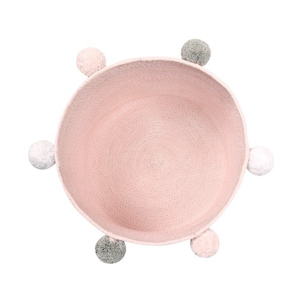 Svetlo rožnata tekstilna otroška škatla za shranjevanje ø 30x30 cm Bubbly – Lorena Canals-image-3