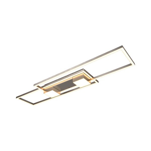 Zatemnitvena LED stropna svetilka z daljinskim upravljalnikom v srebrni barvi 28x100 cm Albany – Trio-image-2