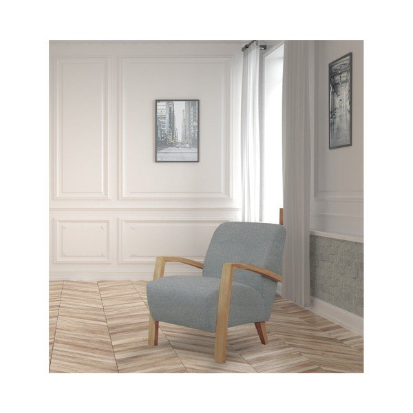 Svetlo siv fotelj s svetlim Windsor & Co. Luna-image-3