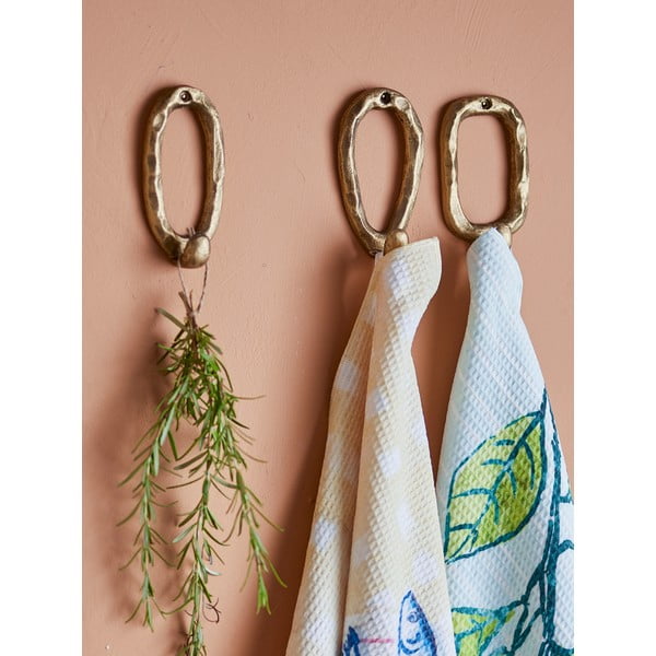 Kovinski obešalniki v kompletu 3 ks v zlati barvi Cias – Bloomingville-image-1